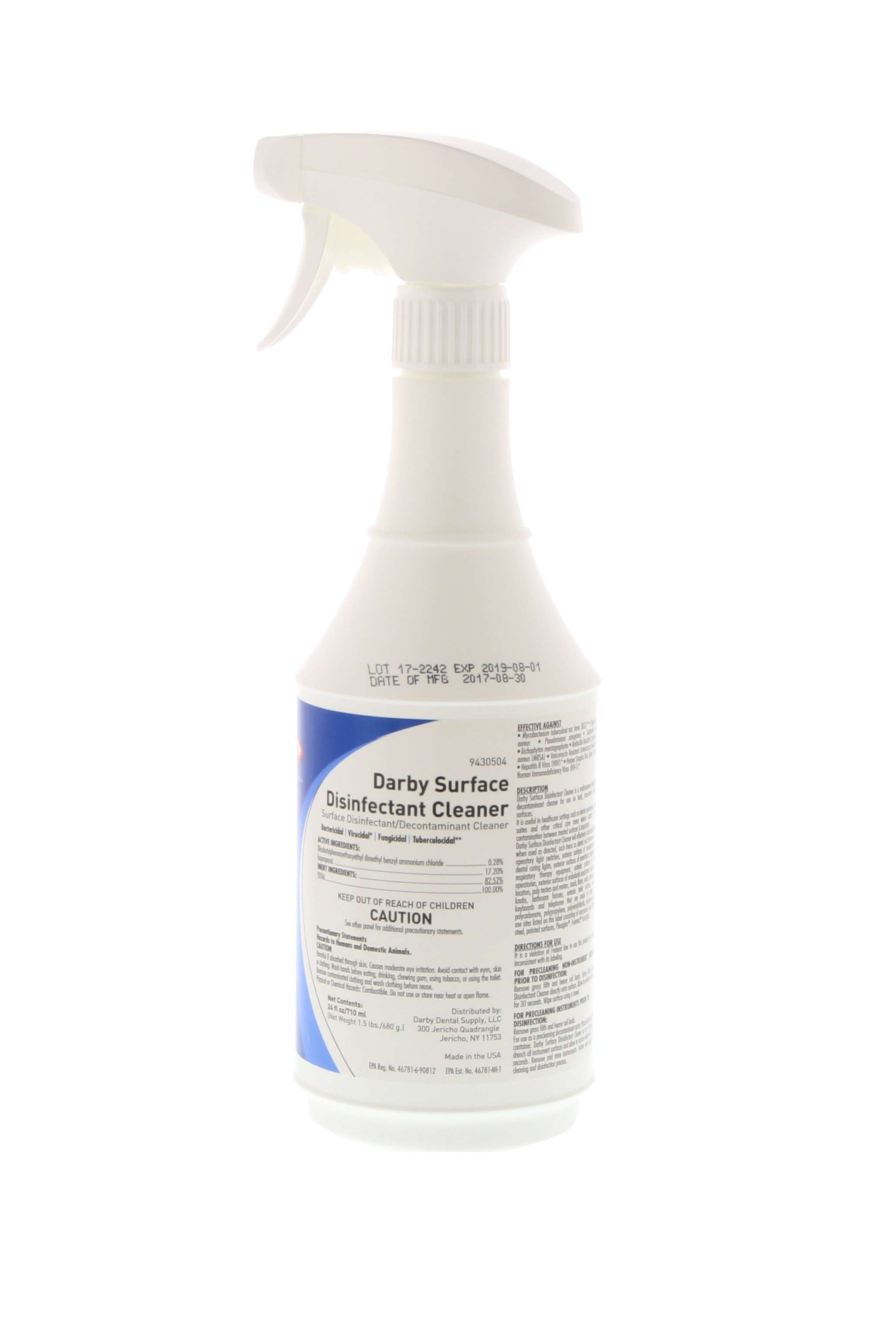 Darby Surface Disinfectant Cleaner 2 Spray Bottles / Box (24 oz each) (28052)